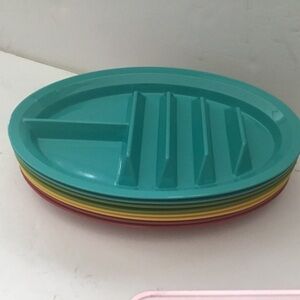 Taco dishes, Multicolors, 6 compartments